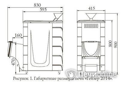 Дровяная печь-каменка TMF Гейзер 2014 Inox ДН КТК ЗК антрацит в Берёзовском