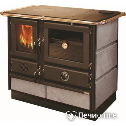 Отопительно-варочная печь MBS Thermo Magnum Stone R с теплообменником и духовым шкафом в Берёзовском
